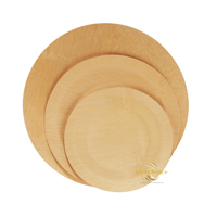 Vietchoice Plateau de service moderne en bois écologique, peint à la main, couleur naturelle, pour assiettes de présentation et gâteaux, finition polie, lot de 1