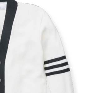 Custom Top Quality 12 Gauge Varsity <b>Cardigan</b> Acrylic Lettermen Sweater Solid Pattern Winter Knit Front Logo - Product Image 3