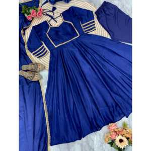ชุดราตรี anarkali ชุดราตรีและกางเกงมีสไตล์สำหรับใส่ไปงานปาร์ตี้ - Product Image 4