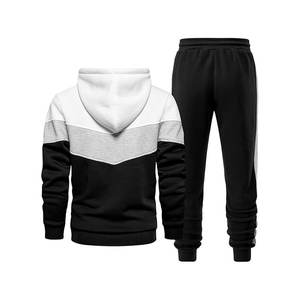 ชุดวอร์มลำลองผู้ชายแบบสองชิ้น เสื้อแจ็คเก็ตและกางเกงขายาว ชุดกีฬาฤดูหนาว - Product Image 3