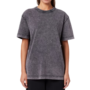 T-shirts Femme Délavés à l'Acide Coupe Slim Manches Courtes Personnalisables Écologiques Vêtements d'Extérieur d'Été Haute Qualité – Grande Vente - Product Image 1