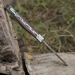 มีดพกทำมือเหล็กดามัสกัส Jexmoo พร้อมปลอกหนัง สำหรับเป็นของขวัญวันครบรอบ ของขวัญเพื่อนเจ้าบ่าว - Product Image 5