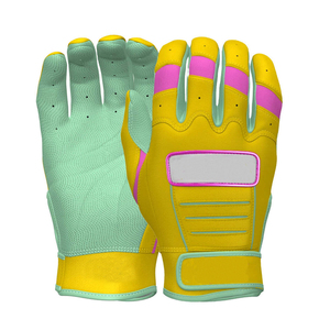 Latest High Quality Soft Cabretta Leather Custom Logo Baseball Batting Gloves Hand Grips Waterproof Breathable Guantes Beisbol - Product Image 2