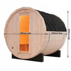 Sauna en <span class=keywords><strong>bois</strong></span> massif d'épinette pour l'extérieur, sauna électrique à vapeur humide 6KW, idéal pour la cour, la villa, le jardin, la maison, le spa - Product Image 3