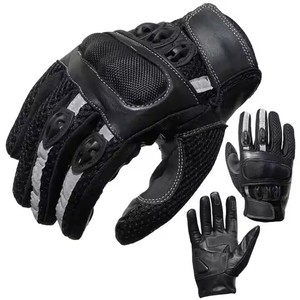 Unisex Leather Racing Motorbike <b>Gloves</b> <b>Touchscreen</b> Full Finger Non-Slip Adjustable Wrist Strap Hand Grips Quick Drying Windproof - Product Image 4
