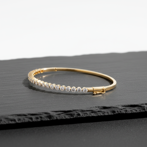 Pulsera de tenis clásica de oro rosa con diamantes, chapada en plata de ley, regalo de lujo para bodas y fiestas, joyería fina para mujer con diseño atemporal - Product Image 4