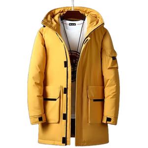 Nuevas chaquetas Parka de invierno personalizadas para hombre, chaquetas largas con capucha cálidas de pato blanco, ropa informal de invierno, chaqueta de poliéster - Product Image 1