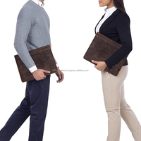 Porte-documents exécutif personnalisé en cuir véritable, élégant et vintage, format A4, pour conférences d'affaires, durable