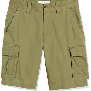 Pantalones Cortos Cargo Casuales Holgados y Transpirables de Algodón 100% Ecológico para Hombre, Estilo Urbano Personalizado con Bolsillos - Estilo Utilitario Sólido - Product Image 1