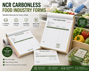 Carnets de commandes en carton 3 plis imprimés offset sur mesure pour l'industrie alimentaire, pour les commandes de cuisine et les reçus de livraison - Product Image 1