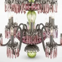 Lustre ASFOUR St Louis à 18 lumières, lustre en cristal de luxe, style français élégant, luminaire de plafond fait à la main pour la décoration de la maison
