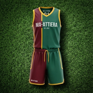 Ensemble de maillot et short de basket-ball personnalisé MA-ATTIERA, sublimé, respirant, sans manches, uniforme de sport - Product Image 6