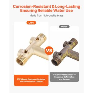 Kit de raccord en T pour réservoir de pression de puits 1'' x 11'', interrupteur 30/50 PSI, régulateurs de pression en laiton pur 8 pièces pour installation de puits d'eau 1'' - Product Image 5