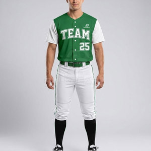 Uniforme de baseball classique pour hommes, tissu léger et respirant, tenue confortable pour l'entraînement sportif en équipe - Product Image 3