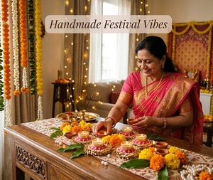 Porte-bougies décoratifs faits à la main en or rose pour bougies chauffe-plat, pour Noël, Diwali, Rangoli, mariages, décoration de table, centre de table - Product Image 4
