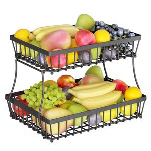 Panier à fruits et légumes en fer très apprécié et très populaire, multifonctionnel et offrant un grand espace de rangement pour les produits frais à la maison - Product Image 3