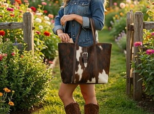 Bolso Tote de Piel con Pelo, Diseño de Moda, Logotipo Personalizado, Servicio OEM, Bolsos de Mano Suaves, Bolsos Tote con Pelo en Blanco y Negro para Mujer - Product Image 5