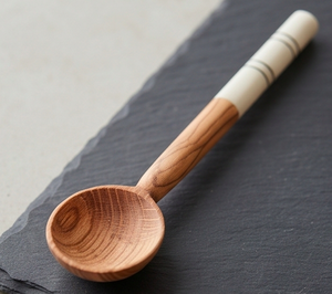 Ensemble de couverts en bois de manguier avec manche émaillé, vaisselle, articles de restaurant, articles d'hôtel, articles de cuisine - Product Image 2