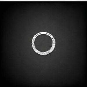 Pendientes de Aro de Plata de Ley 925 con Baño de Oro de 14K, Anillo de Septum de Lujo con Circonitas, Joyería para Piercing de Nariz - Product Image 3