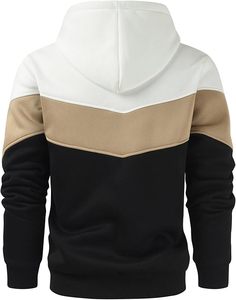 Sudadera con capucha personalizada para hombre con bolsillo de contraste pronunciado, 3 paneles bordados, 100% algodón, forro polar. - Product Image 3