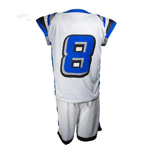 Ensemble d'uniformes de lacrosse personnalisés, directement de l'usine, respirant, séchage rapide, 100% polyester, short en jersey, col en V, taille élastique, unisexe - Product Image 4