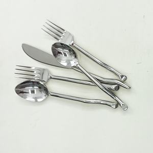 Designer Handmade Hammered Forged Handle Stainless Steel Metal Cutlery Set Silver <b>Mirror</b> Shiny Polished Tableware - Product Image 6