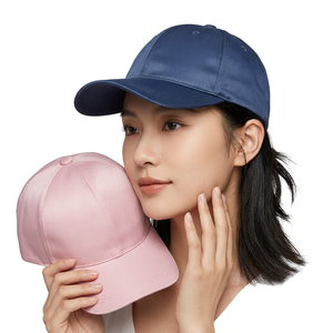หมวกเบสบอล 6 แผง สีพื้น ยูนิเซ็กซ์ ผ้าฝ้าย ปีกหมวกแบบพอดีตัว สไตล์ลำลอง สำหรับฤดูใบไม้ผลิและฤดูร้อน สีฟ้า สีชมพู - Product Image 5