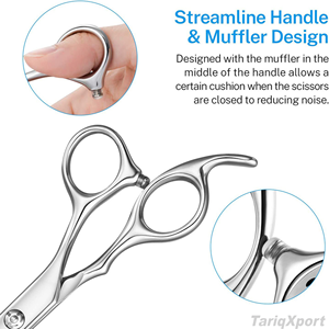 Customized Barber Hair Cutting Kit <b>Thinning</b> Scissors <b>Mirror</b> Finish German Stainless Steel 440c Hairdressing Razor Kit With Case - Product Image 3