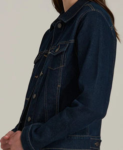 Chaquetas Vaqueras de Mezclilla Oscura de Alta Calidad para Mujer, Cuello Camisero, Transpirables, Resistentes al Viento, con Botones, Estilo Urbano, Talla XS, Color Sólido, Vintage - Product Image 5