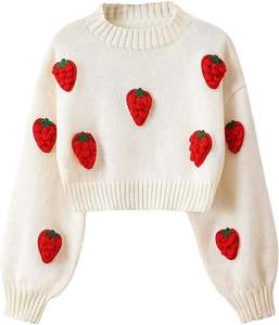 Suéteres de Punto con Bordado Floral para Mujer, Tendencia Viral 2026, Servicio OEM, Oferta, Suéter para Dama - Product Image 2