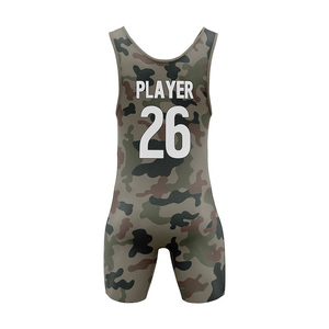 Custom Printed Digital Print Men's <b>Wrestling</b> <b>Singlet</b> Four Way Stretch Lightweight Breathable Quick Dry Durable MMA <b>Singlets</b> - Product Image 3