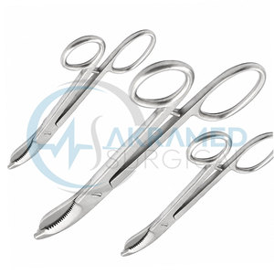 Ensemble de 3 ciseaux à pansements en acier inoxydable, instruments chirurgicaux orthopédiques, ciseaux à découper les bandages et les plâtres, certifiés CE - Product Image 4