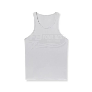 New Men's High Quality Vests-High Street Style Front <b>Logo</b> Tie-Dye Finish Quick Dry Breathable Knitted 100% Cotton Casual - Product Image 6