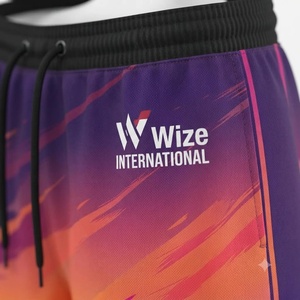 Shorts de basketball sportifs pour hommes WIZE INTERNATIONAL, impression par sublimation, séchage rapide, cordon de serrage, taille mi-haute - Product Image 4