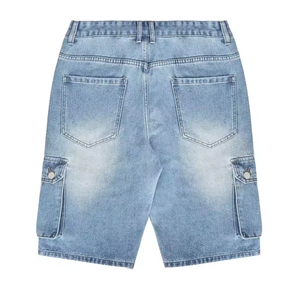 Shorts en jean tricotés droits mi-longs pour hommes, en Spandex/Polyester, séchage rapide, respirants, couleurs et logos personnalisables, excellente qualité, vente en gros - Product Image 2