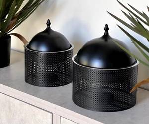 Perforated Wooden Food Warmer Set Black Luxury Design Flip Top <b>Lid</b> Eco-Friendly Stackable Serving <b>Pot</b> Catering Tableware - Product Image 1