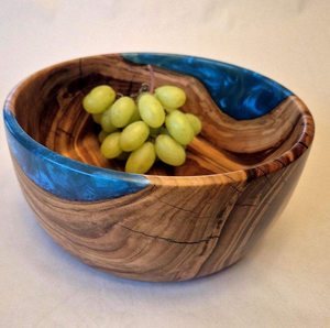 Cuenco Decorativo de Resina de Madera Natural Ecológico con Técnica de Pulido para Decoración del Hogar y Uso en Mesa - Product Image 6