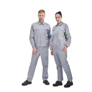 Veste et pantalon de travail réfléchissants multi-poches de haute qualité, uniforme respirant pour atelier mécanique - Product Image 4