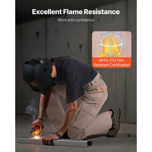 Pantaloni da Lavoro Uomo 9 oz 100% Cotone Ignifugo, Cargo Multitasche, Vita Elastica, Rinforzati Antistrappo con STI - Product Image 4