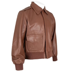 High Quality Vintage Style WW2 US <b>Pilot</b> Genuine Sheep Leather Bomber <b>Jacket</b> Soft & Shiny Sheepskin Coat for Men - Product Image 2