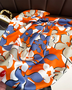 90*90Cm Square Scarf Twill Silk Feeling Women Head Shawls and <b>Wraps</b> Luxury Hair Tree Print <b>Neck</b> Scarves Hijab Bandana Pashmina - Product Image 5