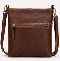 Sac bandoulière en cuir pleine fleur de qualité supérieure pour femmes |   Sac à bandoulière japonais bohème vintage multi-zippé pour le voyage et le shopping