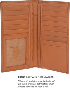 Men's Premium Durable Card Holders Minimalist Custom Logo Genuine Leather <b>Wallets</b> <b>RFID</b> Multi-Card Slots Short Slim Silk Lining - Product Image 2