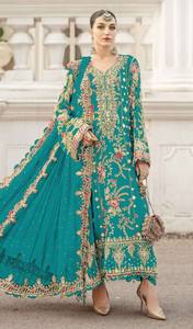 Costume sans paillettes, taille unique, avec broderie à la main, pour tenues pakistanaises et indiennes - Product Image 3