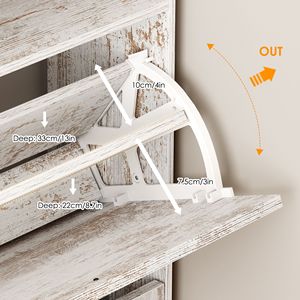 Scarpiera Bianca di Grande Capacità per Ingresso e Balcone, Scaffali e Supporti per Scarpe - Product Image 4