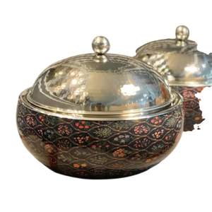 Floral Printed Insulated Casserole <b>Set</b> Stainless Steel Inner Food Warmer Hot <b>Pot</b> Double Walled Thermo Serveware Chafing Dish - Product Image 6