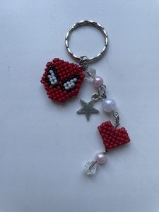 Artisan Crafted Hand Woven Beaded Spider Man Mask Hero Theme <b>Bag</b> Charm Set For Kids Backpack Premium Accessory - Product Image 6