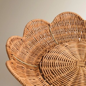 Stylish <b>Wicker</b> Scallop Rattan Bowl Modern Serving Bowl For Snack Serving, <b>Coffee</b> <b>Table</b> And Home Decor - Product Image 5