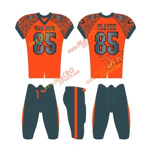 Su propio uniforme de fútbol americano Nuevo diseño Uniforme de fútbol americano Servicio OEM Uniforme de fútbol americano para hombres - Product Image 1