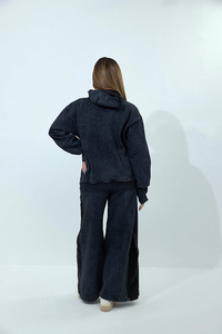 Conjunto de Sudadera Oversize y Pantalones Anchos con Lavado Ácido para Mujer, Chándal de Dos Piezas con Lavado Vintage, Ropa Casual Holgada para Descansar - Product Image 5